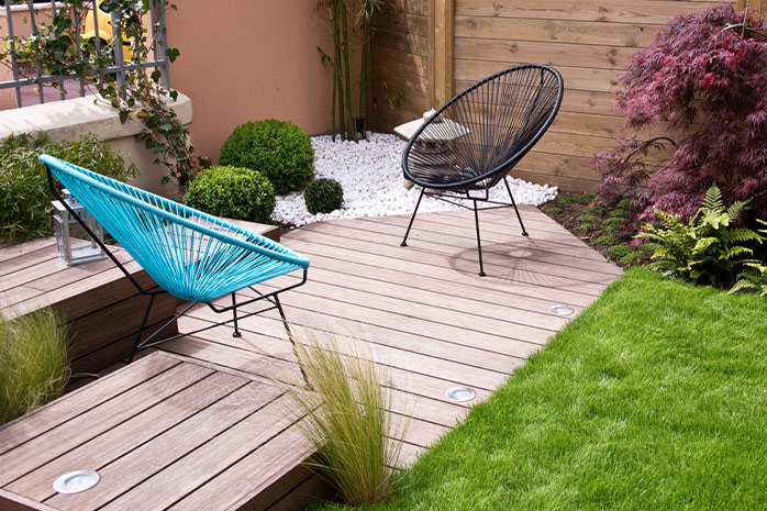 WPC bietet auch bei der Terrassenform individuelle Gestaltungsmöglichkeiten